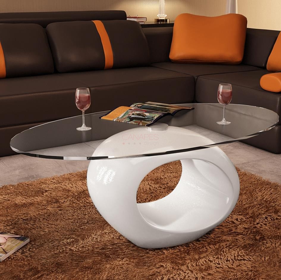 Table basse design goutte