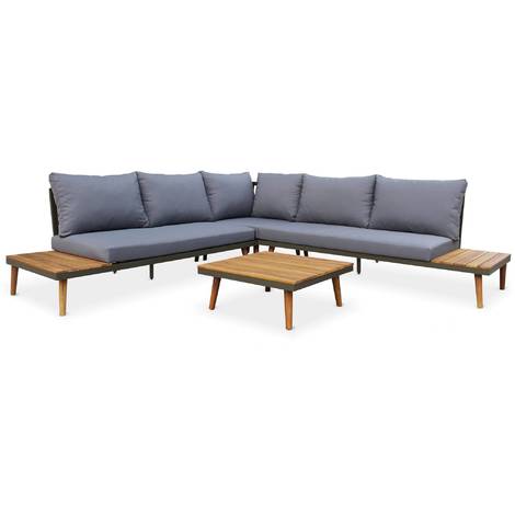 Salon de jardin bois table basse