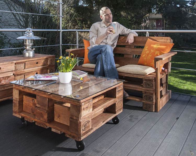 Table basse terrasse bois
