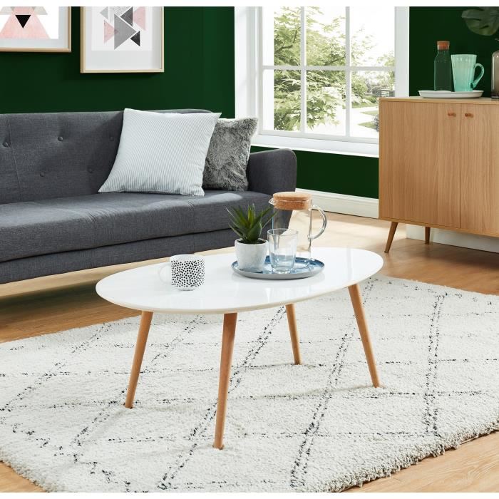Stone table basse ovale scandinave