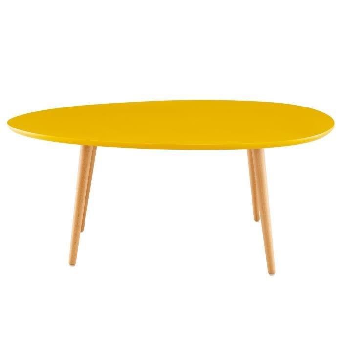 Table basse scandinave jaune et gris