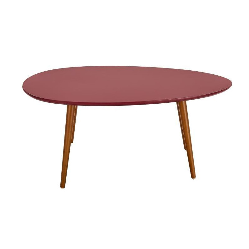 Table basse scandinave bordeaux