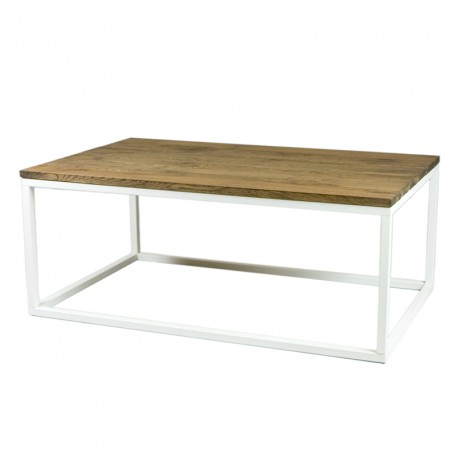 Table basse bois pierre