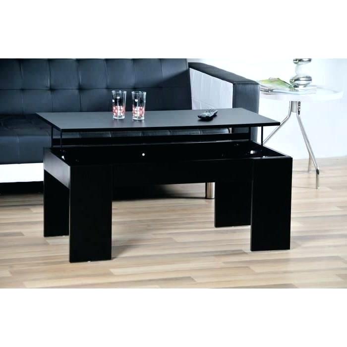 Table basse avec plateau relevable noir