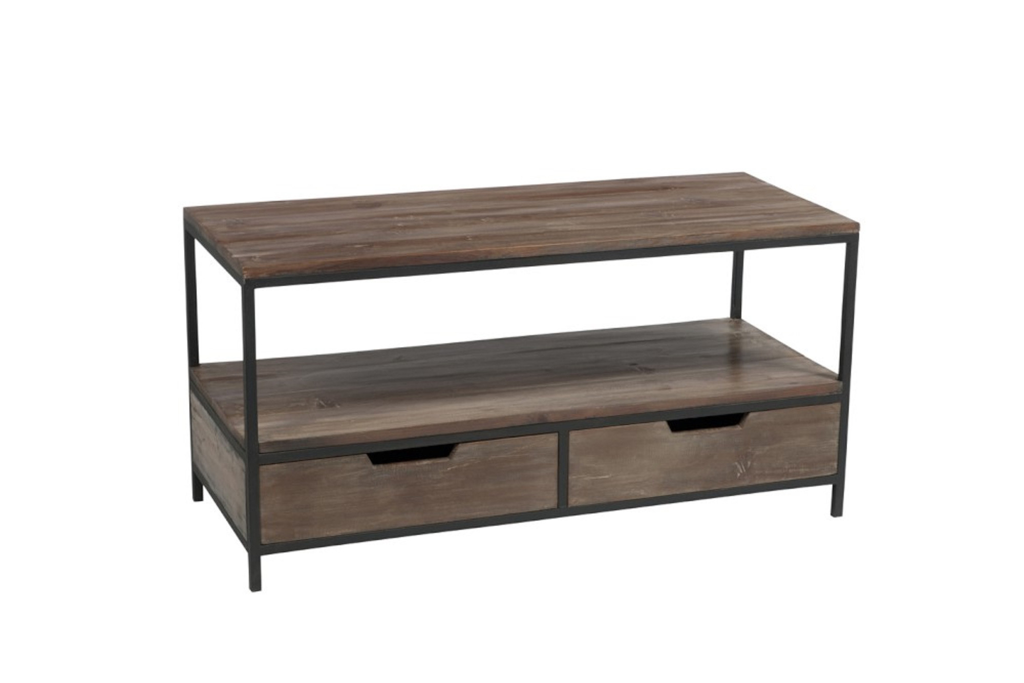 Table basse bois 2 tiroirs