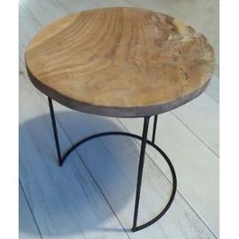 Table basse fer et bois design