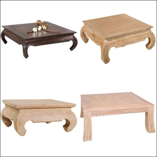 Table basse asiatique bois