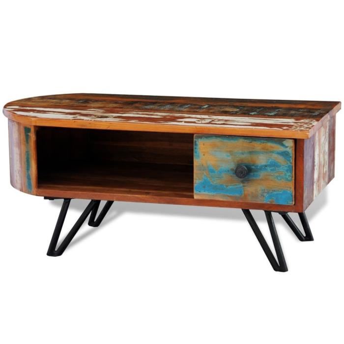 Table basse modulable bois massif