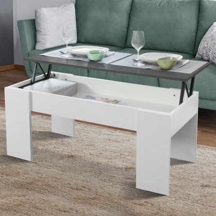 Table basse en bois avec plateau