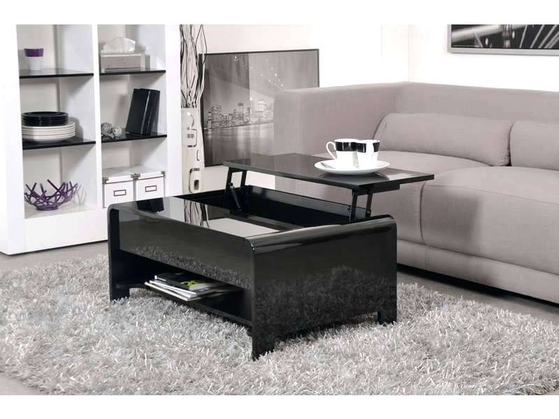 Table basse rectangulaire avec plateau relevable duna coloris blanc
