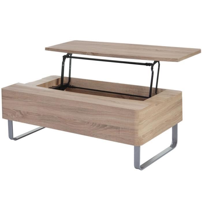 Berlioz creations lucky table basse bois noir haute brillance et prunier 123 x 42 x 55 cm