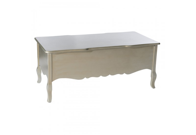 Table basse bois creme