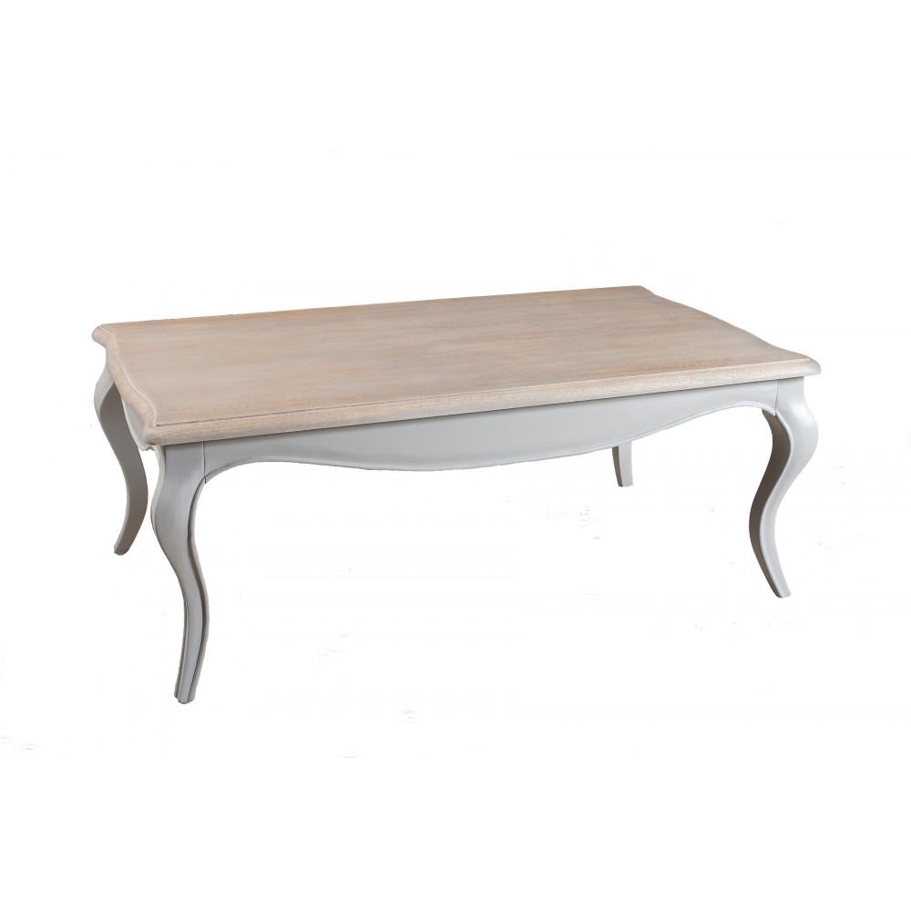 Table basse originale en bois gris