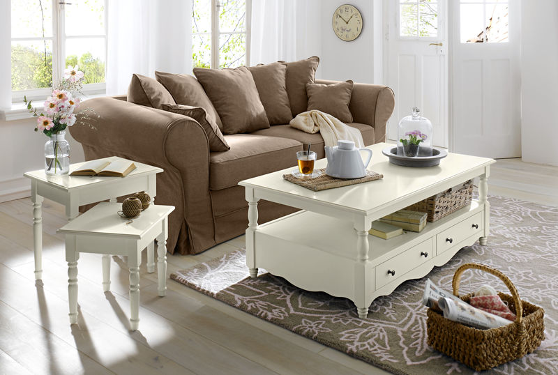 Table basse bois romantique