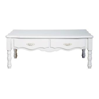 Table basse effie scandinave bois blanc et imitation hêtre