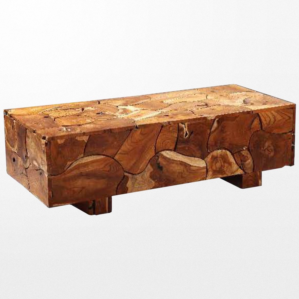 Table basse bois tron