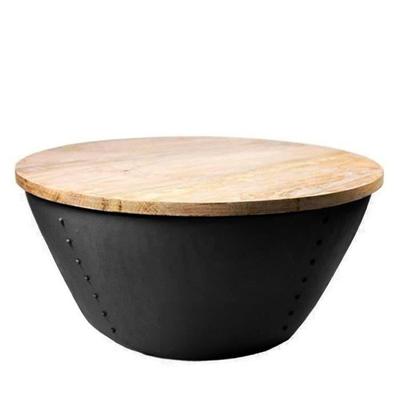 Table basse bois et métal xl indi