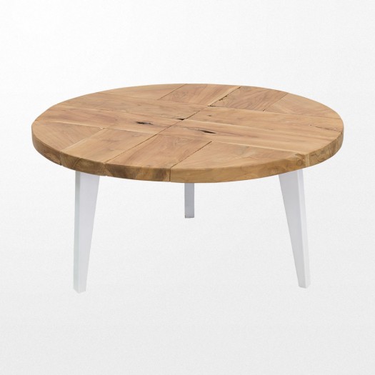 Petite table basse de jardin en bois exotique