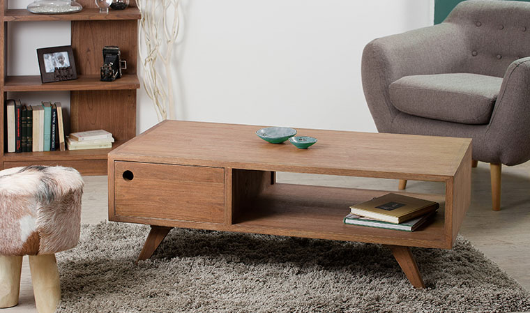 Table basse bois massif scandinave