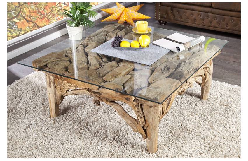Table basse bois flotte