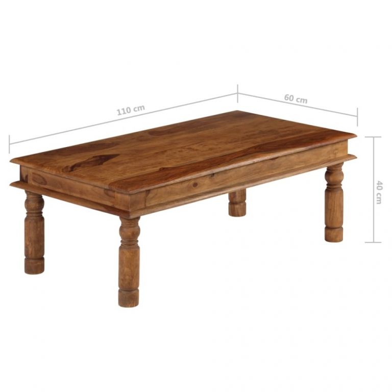 Stockholm table basse en bois de sheesham massif