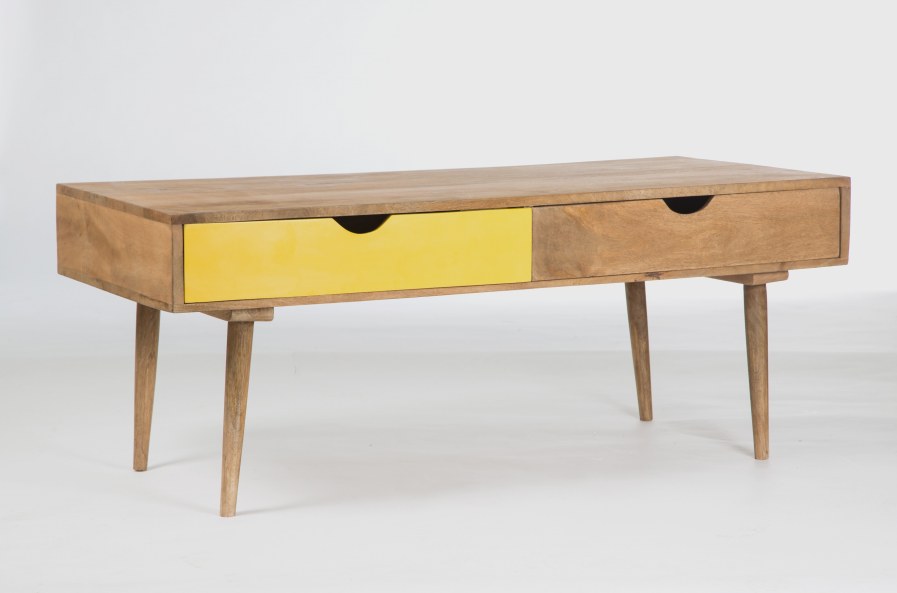 Table basse scandinave bois metal