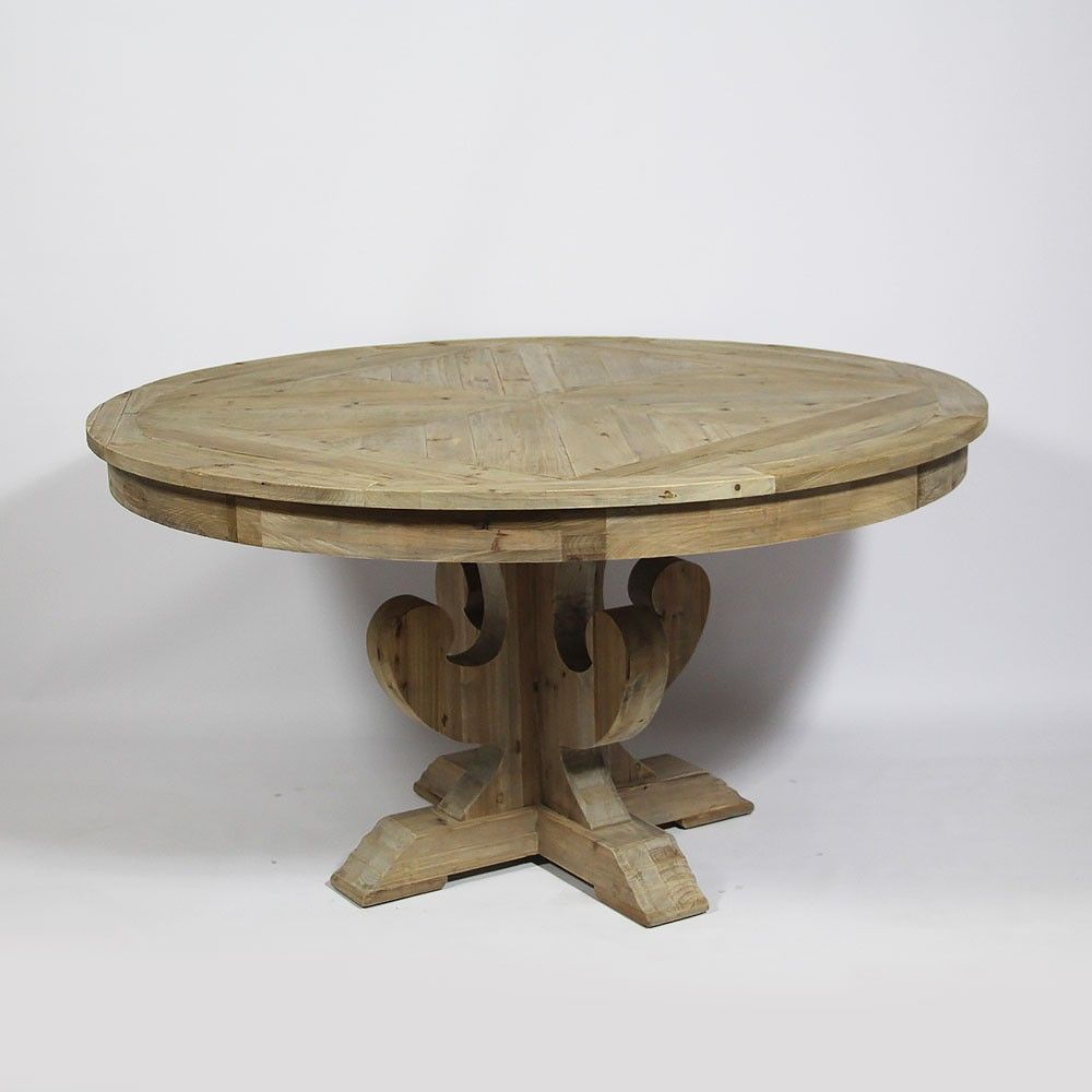 Table basse bois pied central