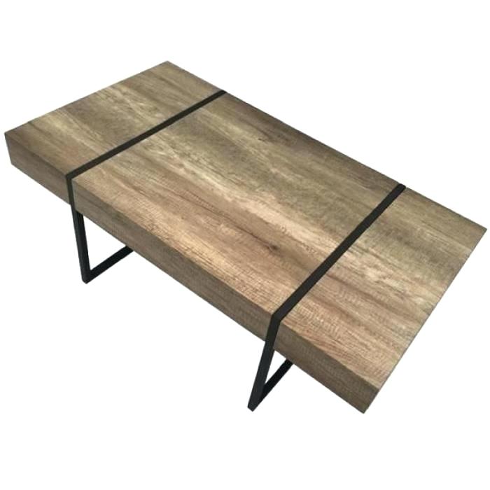 Table basse oslo bois vintage noyer