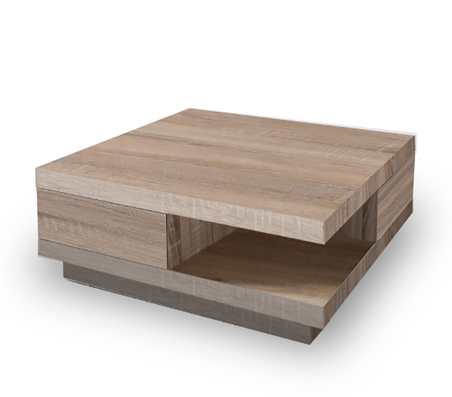 Table basse en bois carré