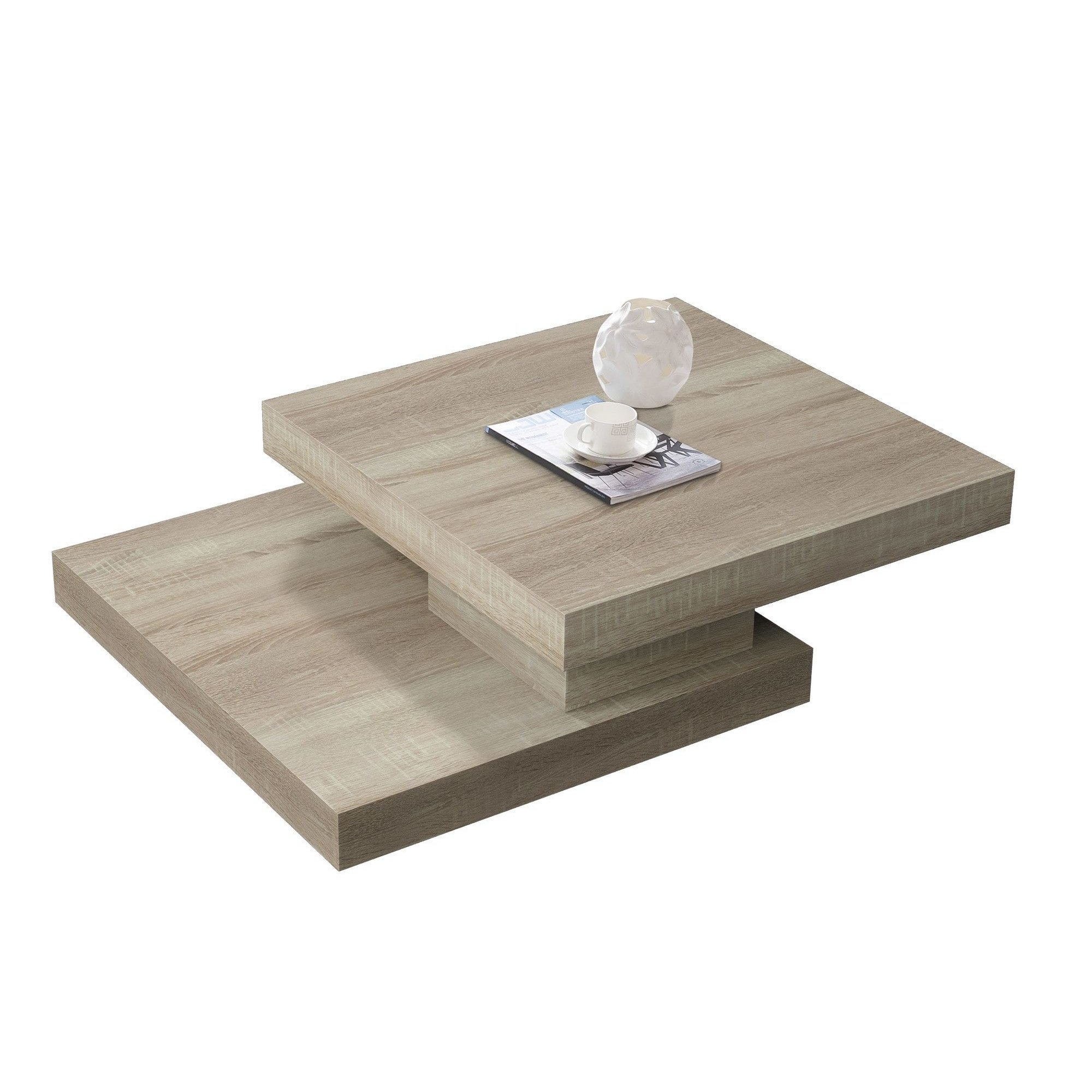 Table basse pivotant bois