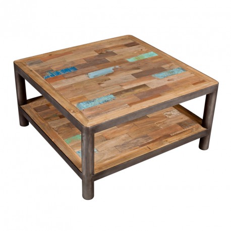 Table basse 2 plateaux bois