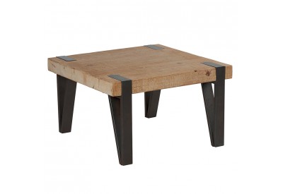 Table basse carrée bois metal
