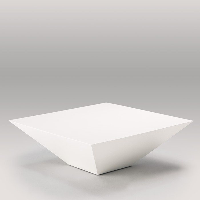 Table basse bois peint beige