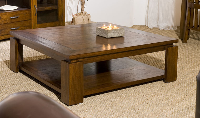 Pied de table basse en bois