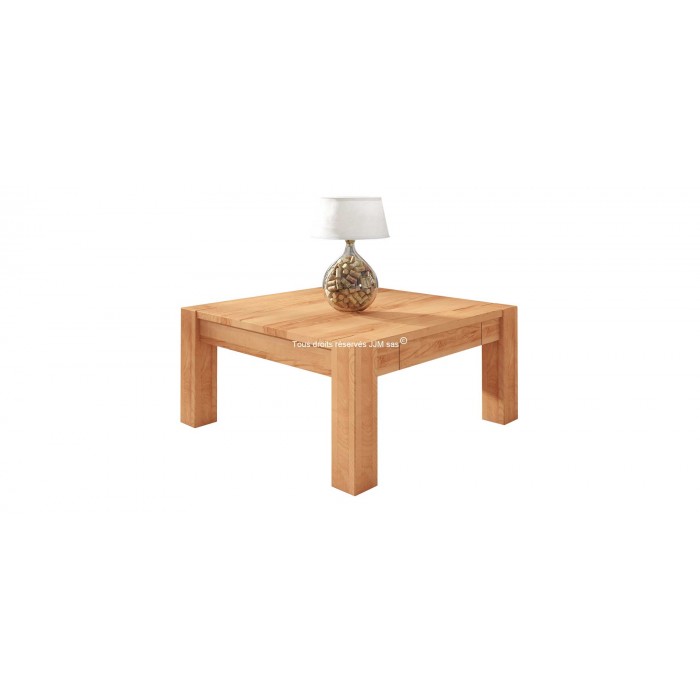 Table basse carrée bois tiroir
