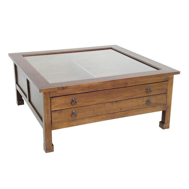 Table basse bois hevea