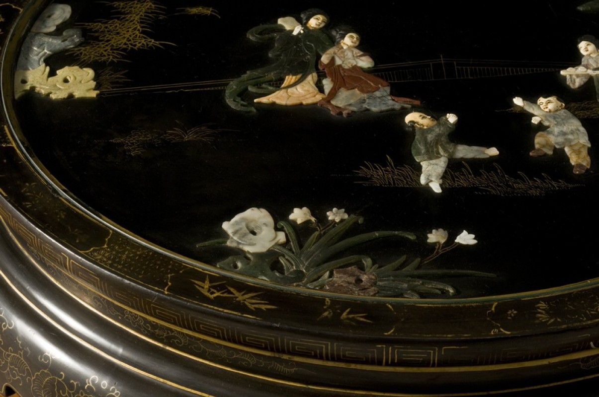 Table basse ronde chinoise