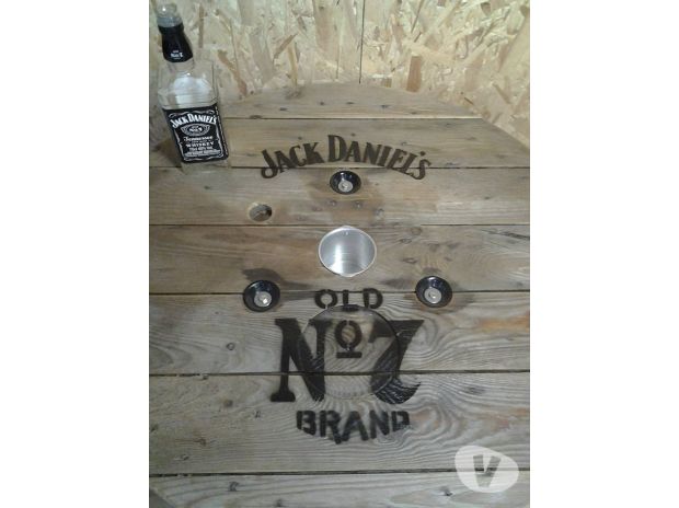 Table basse bois jack daniels