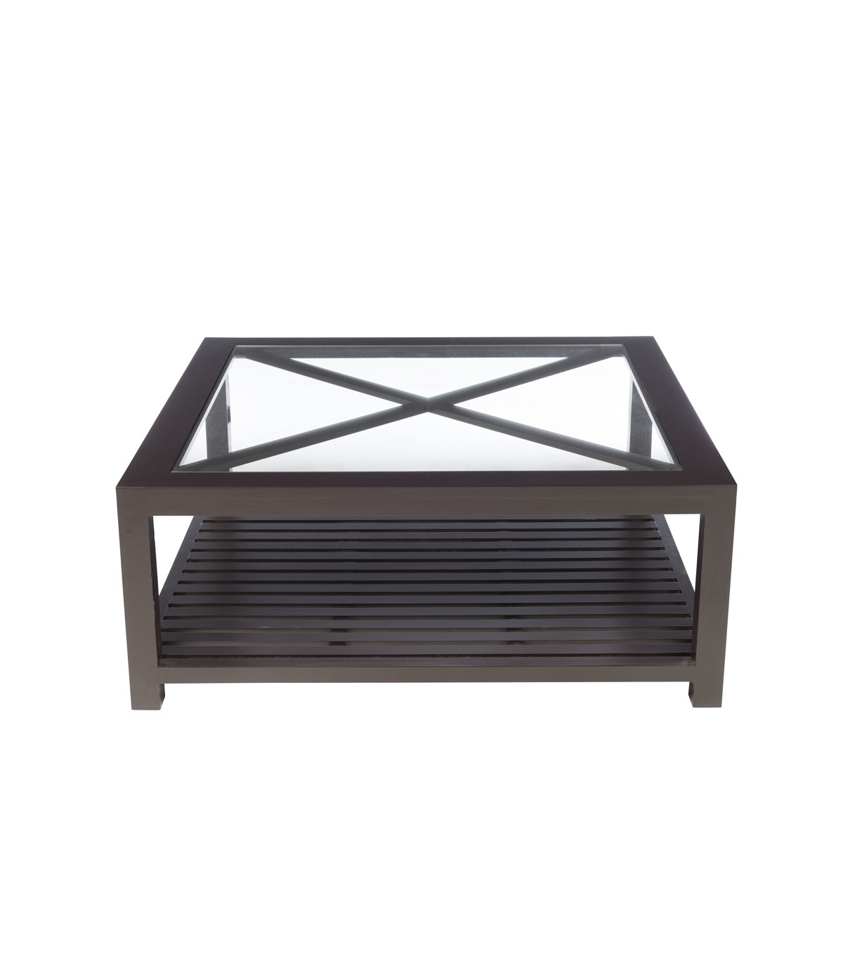 Table basse en bois noir