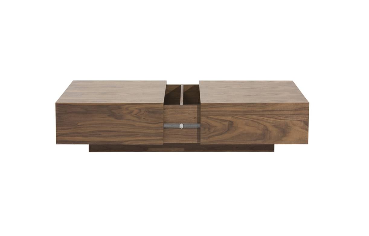 Table basse bois coulissante