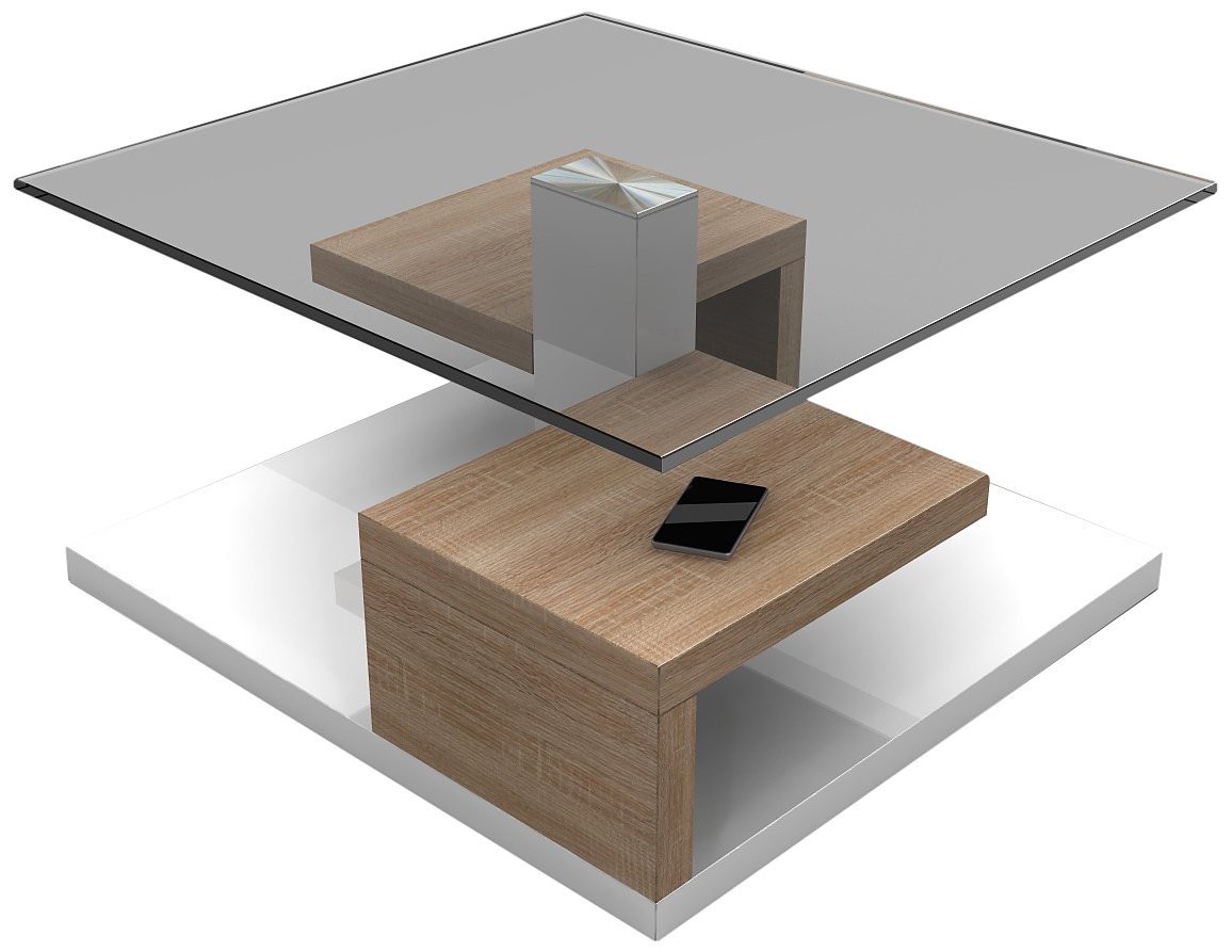 Table basse rectangulaire bois moderne