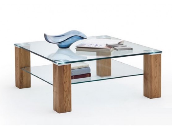 Table basse salon carrée en bois