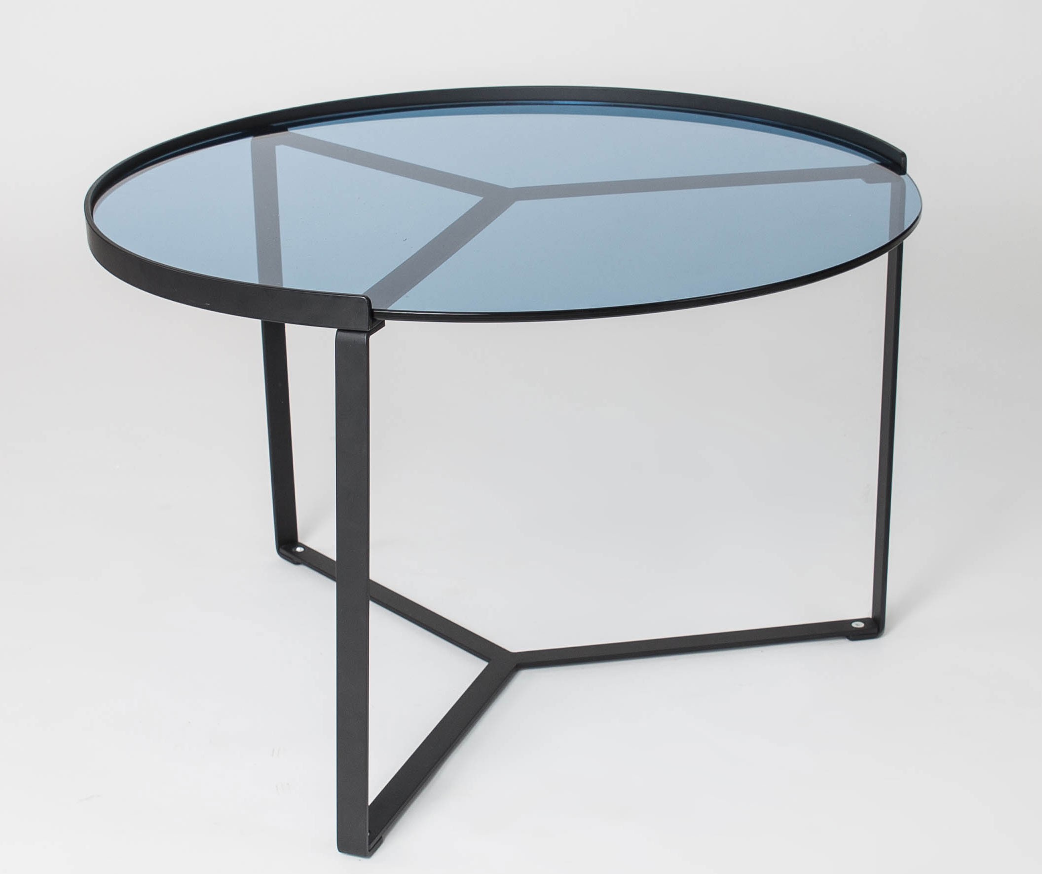 Table basse design ronde verre