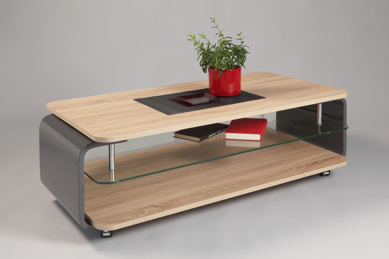 Table basse bois arrondi
