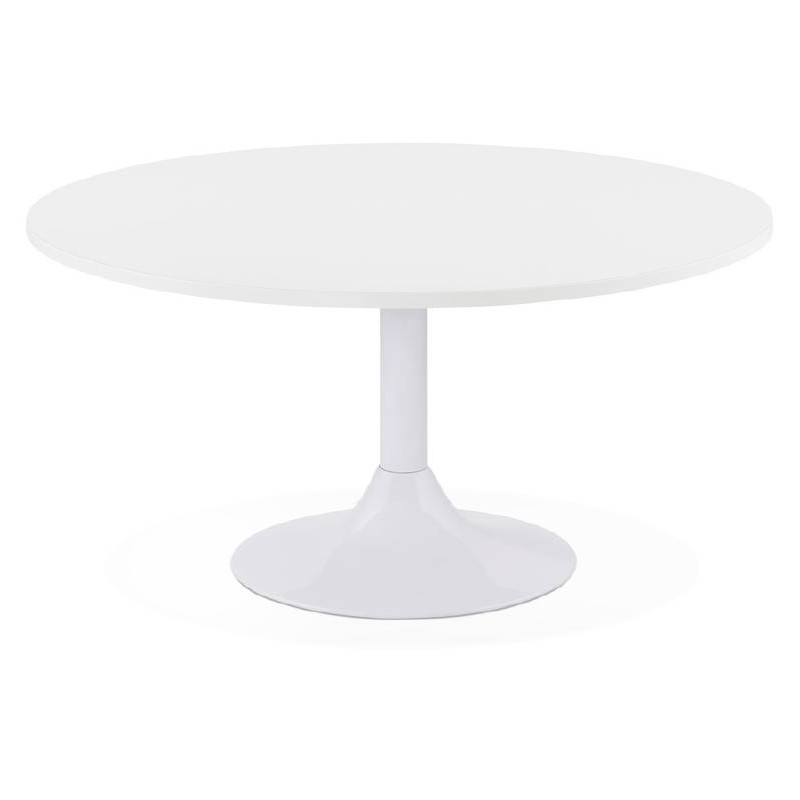 Table basse bois peint blanc