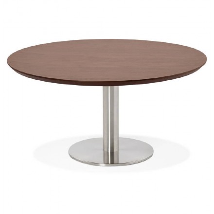 Table basse design metal brosse