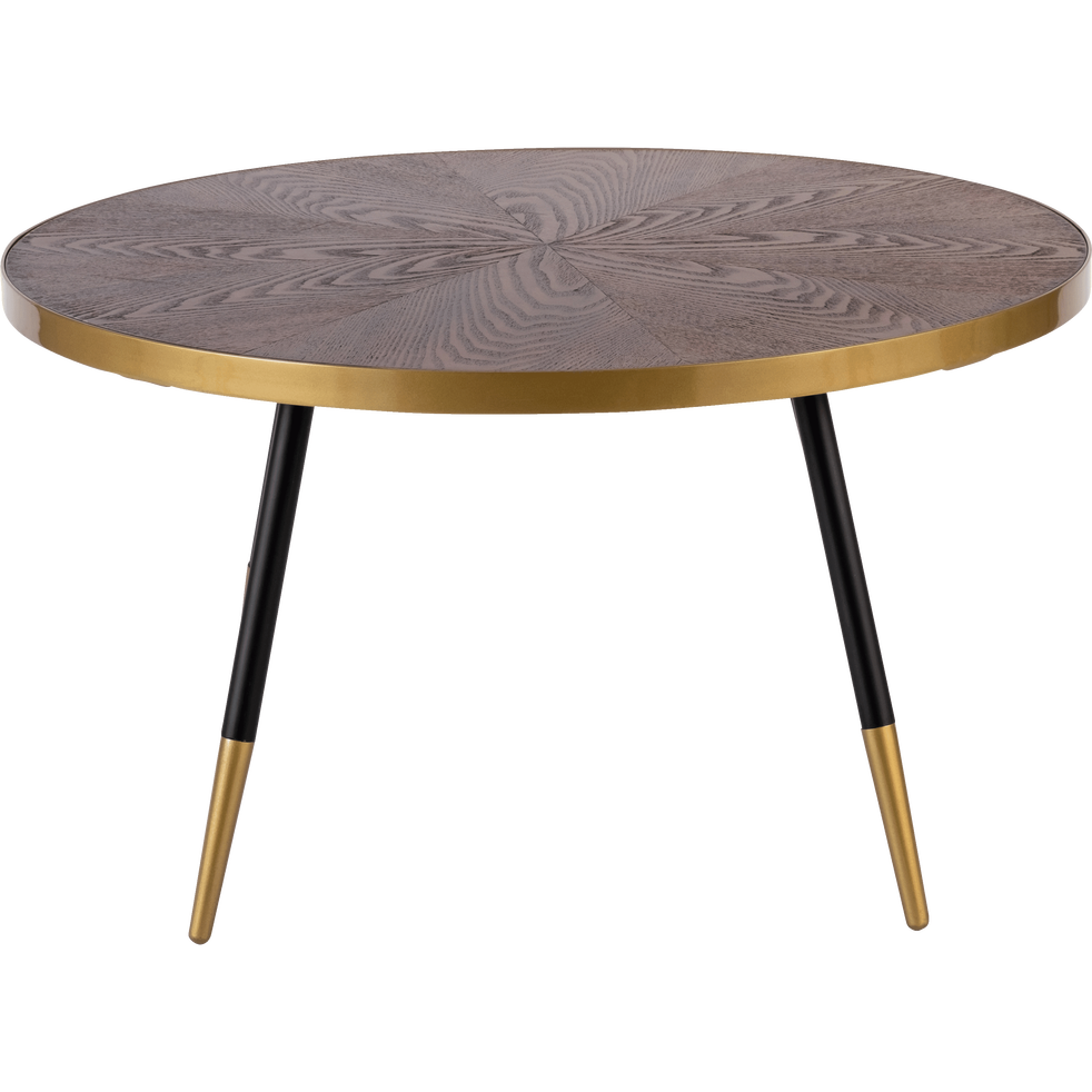 Table basse bois et doré