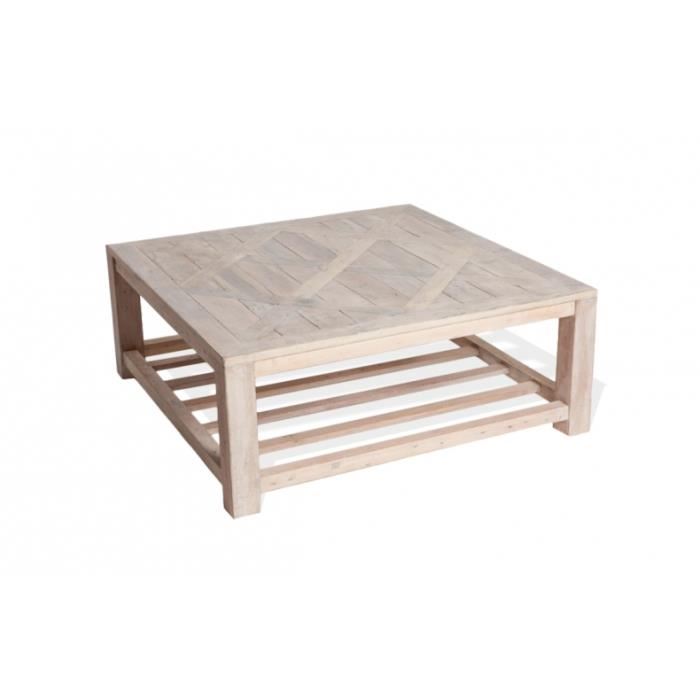 Table basse bois ciré