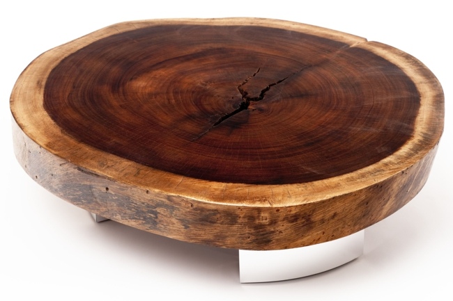 Table basse bloc de bois