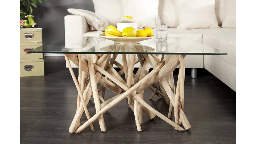 Table basse salon bois flotté